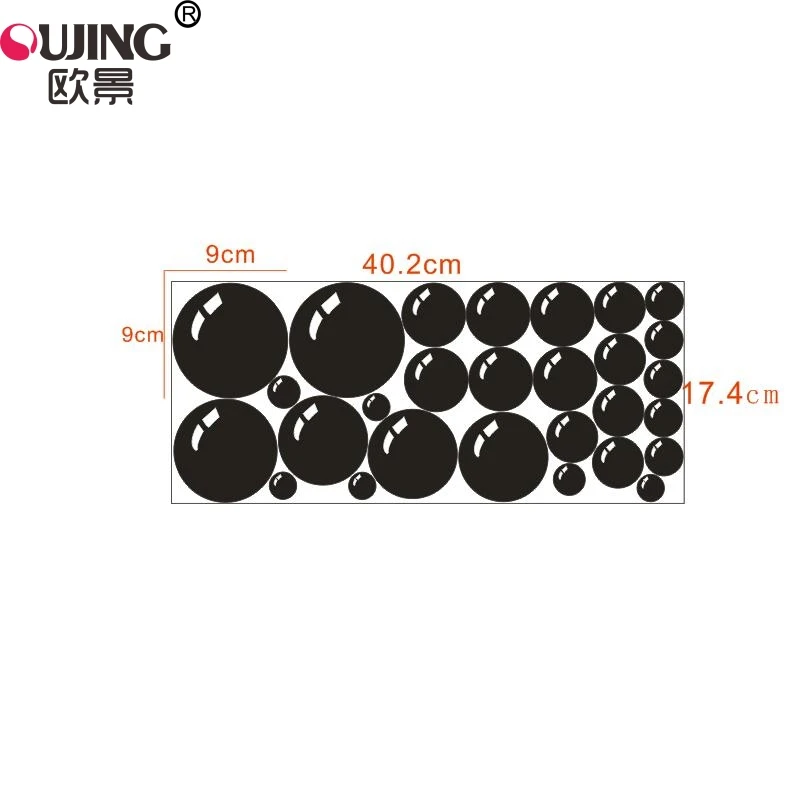 Mixed Size Balloon Polka Circle Wall Sticker For Kids Room Glass Bathroom Waterproof Art Mural Decor Round DIY Vinyl Wall Decals images - 6