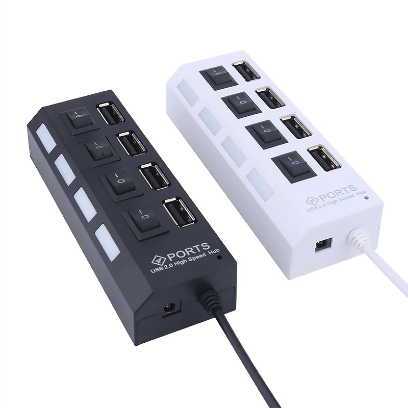 Высокоскоростной usb хаб Sovawin 2 0 4 порта разветвитель адаптер вкл./выкл. 480 Мбит/с Hab