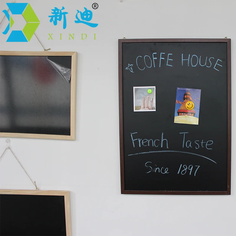 Магнитная доска 40*60 см из МДФ деревянная рама Бесплатные аксессуары черная для