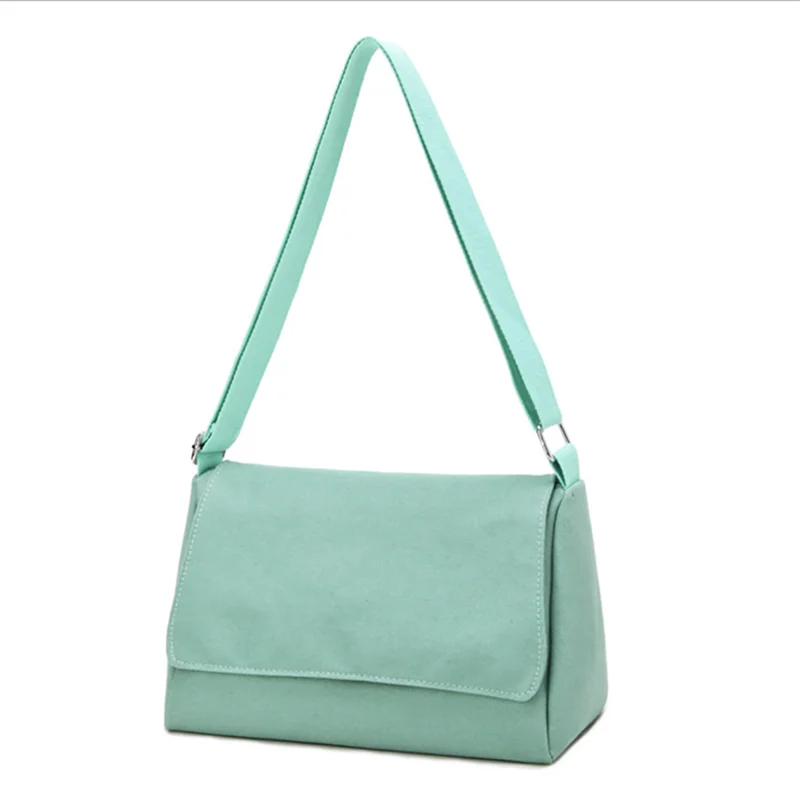 

Women Shoulder Bags Simple Design Solid Color Canvas Messenger Bag Casual Female Handbag Women Crossbody Bags