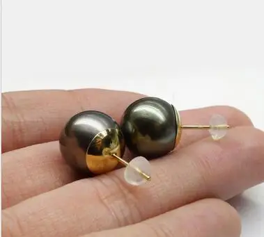 

Серьги-гвоздики из таитянского Черного Жемчуга, 10-11 мм