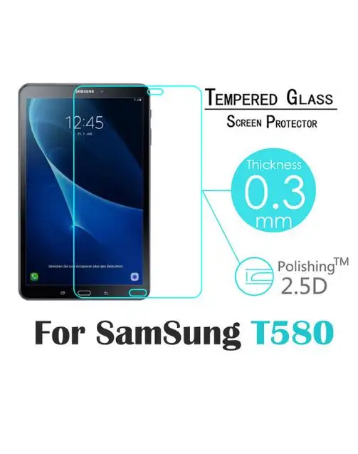 

0,3 мм 2.5D Закаленное стекло протектор экрана для Samsung Galaxy Tab A 10,1 (2016) T580 T585 планшет Закаленное стекло пленка
