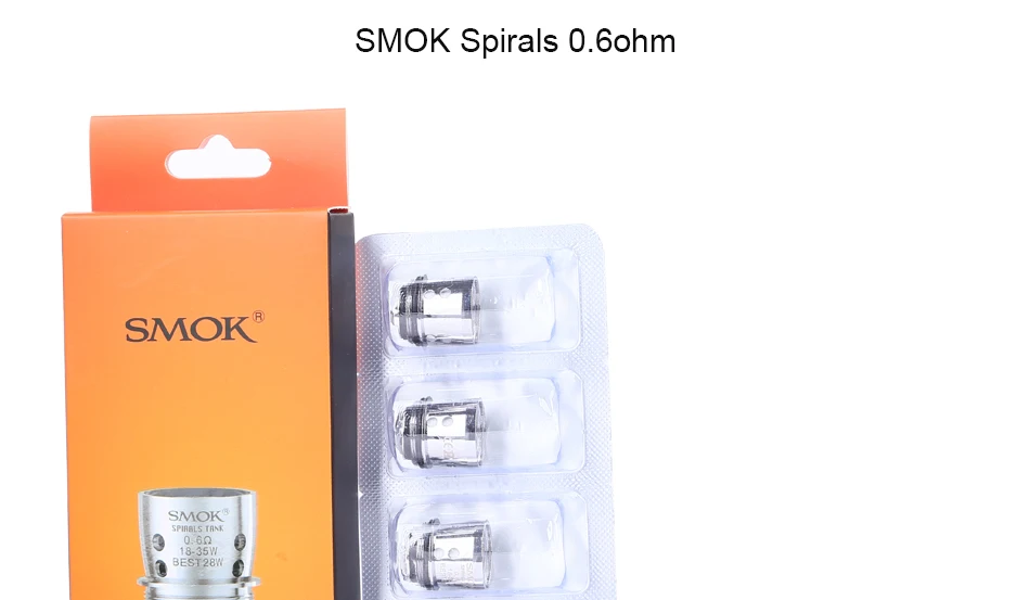 5/10 шт. SMOK спирали Core 0.3ohm/0.6ohm катушки для спирали/спирали плюс емкость распылителя E Жидкость для электронных сигарет, электронные сигареты электронная сигарета с Япония хлопковые оригинальные футболки