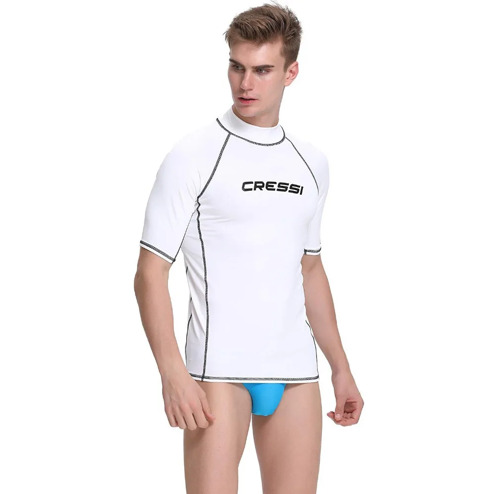 Cressi человек Рашгард короткий рукав УФ(, купальный костюм с защитой от ультрафиолета) 50+, защита от ультрафиолета, женский купальник для серфинга Для мужчин футболка для плавание, серфинг, дайвинг мероприятий на свежем воздухе
