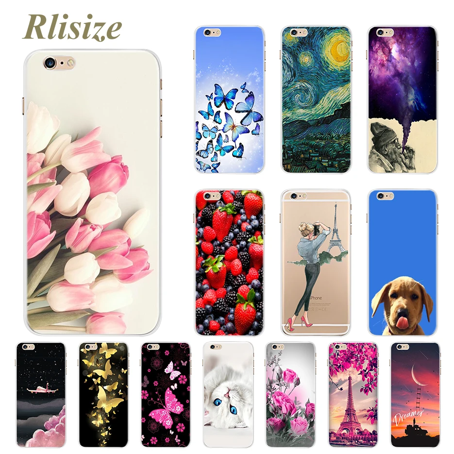 Чехол для iPhone 6 6s мягкий силиконовый чехол ihone 6S задняя крышка с милыми животными