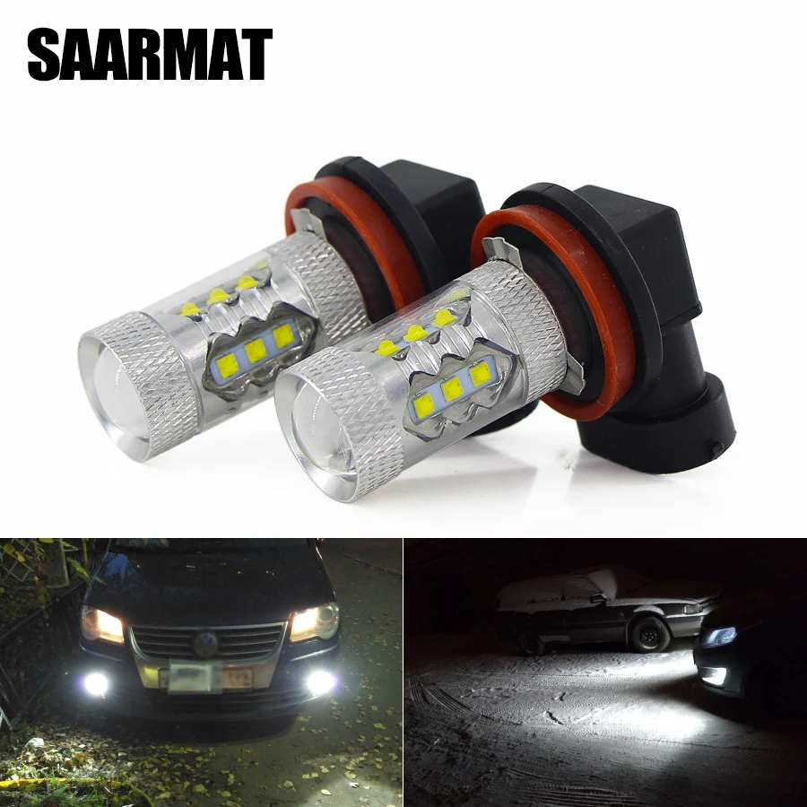 2x Led 9006 HB4 освещение 18-led 80 Вт Автомобильная противотуманная фара лампа без ошибок для VW Golf 6 MK6 Scirocco T5 транспортер