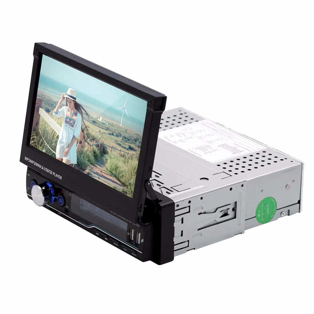 Автомагнитола Mp5 Плеер MP3 Авторадио Bluetooth RDS " Радио 1 Din gps автомобильный аудио стерео Авто Радио складной экран FM/AM Mirrorlink