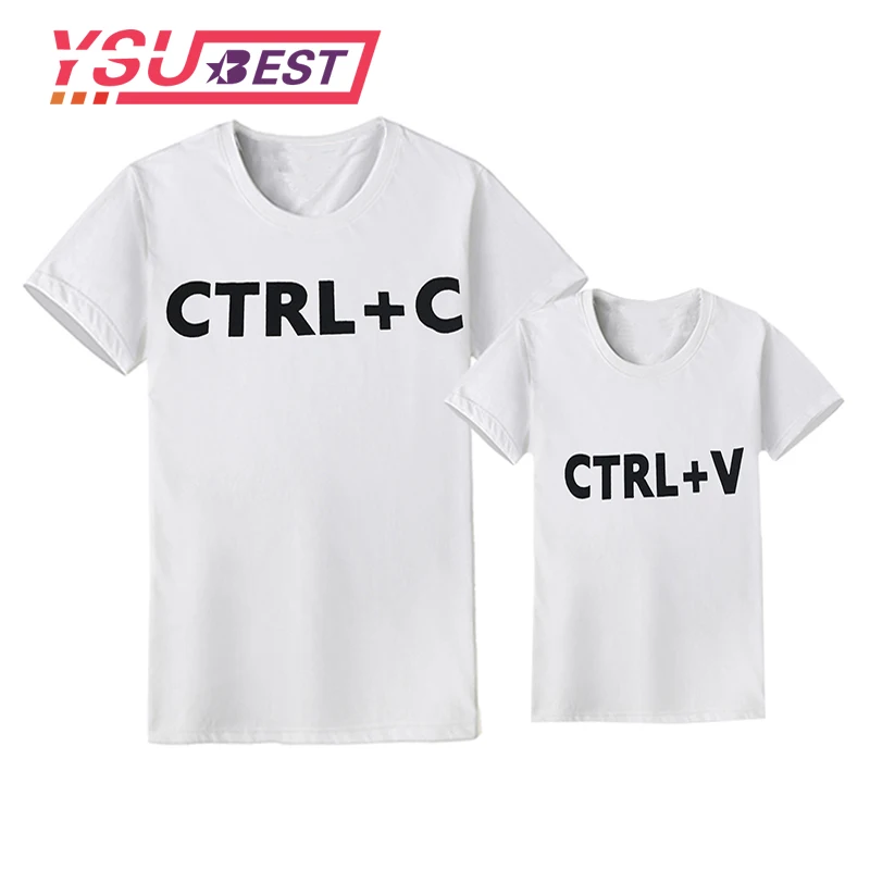 Семейные комплекты CTRL C + V Pattern Family Look футболки для папы и сына семейная Одежда