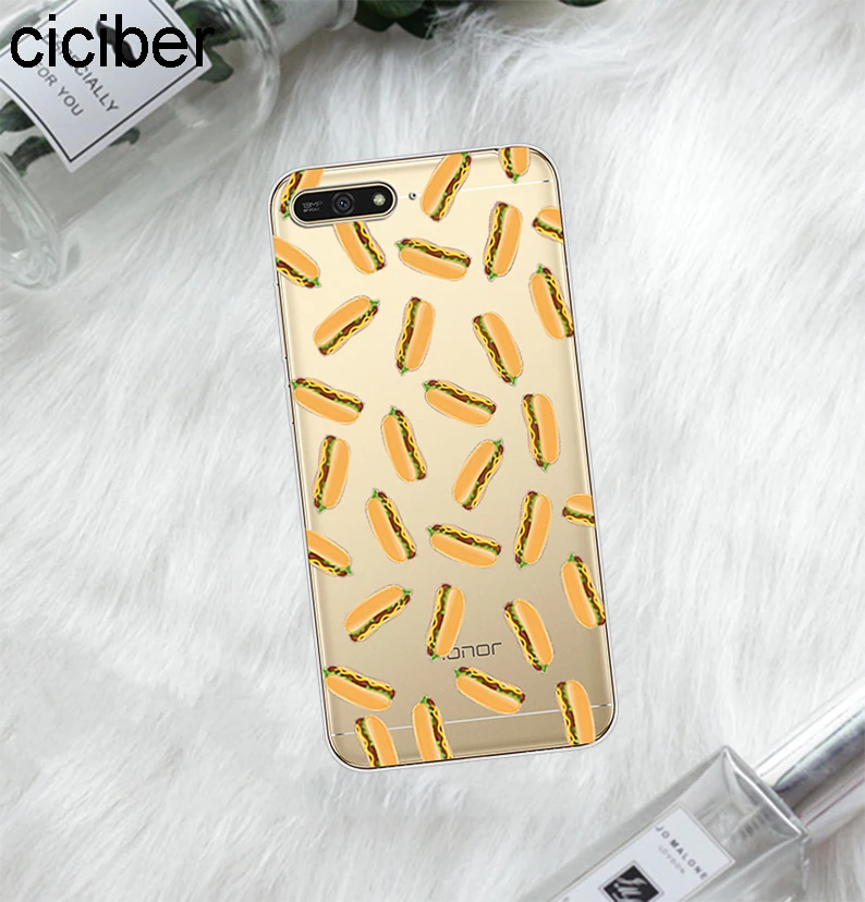 ciciber Ice Cream Pizza Food For Huawei Y9 Y6 Y7 Y5 Y3 Prime Pro 2019 2018 2017 Clear Soft TPU Phone Cases Coque Fundas Capa |