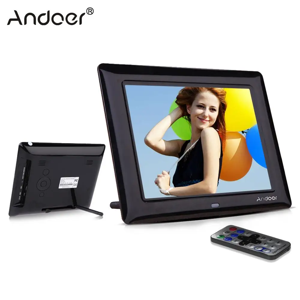 Andoer 8 ''HD TFT-LCD настольная цифровая фоторамка часы MP3 MP4 видеоплеер цифровая фоторамка с пультом дистанционного управления