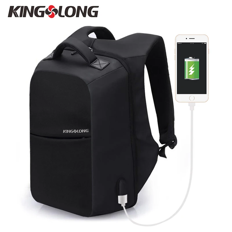 Kingslong модные Для мужчин рюкзак водостойкие туристические Перезаряжаемые USB Back Pack