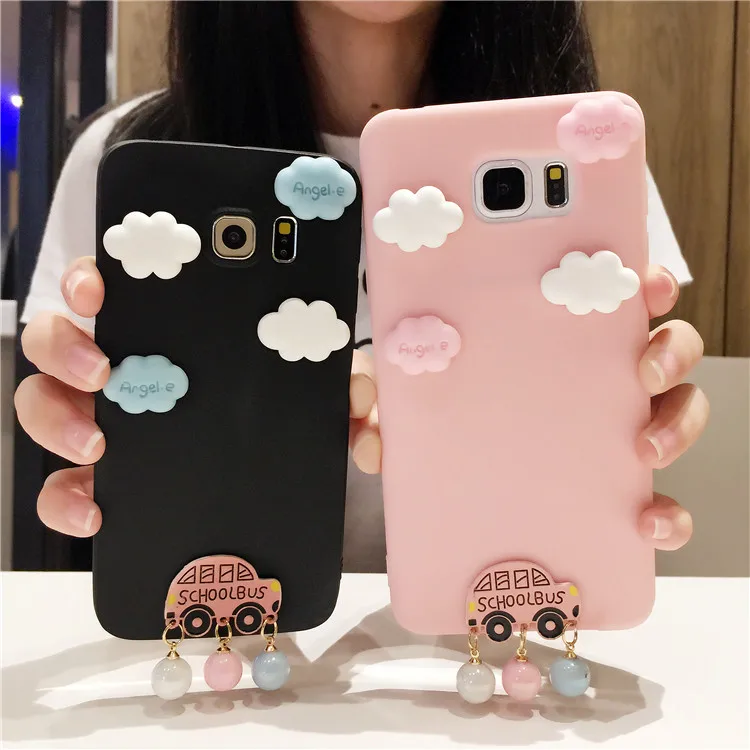 Силиконовые Мягкая мультфильм милый облако шины Чехол для телефона samsung S6