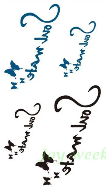 Waterproof Temporary Tattoo Sticker tattoo English word letters &quotsoul mate&quot tatto stickers flash tatoo fake tattoos for women |