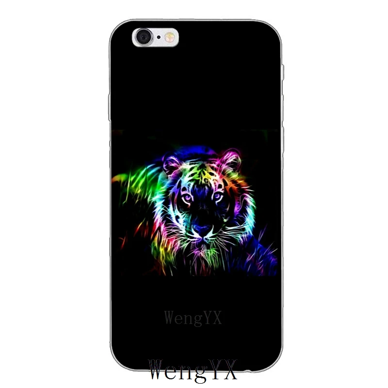 Яркий мягкий чехол С Рисунком Тигра для Huawei Honor 4c 5c 5x 6x V10 Y5 Y6 Y7 II Mate 7 8 9 10 P8 P9 P10 Lite plus
