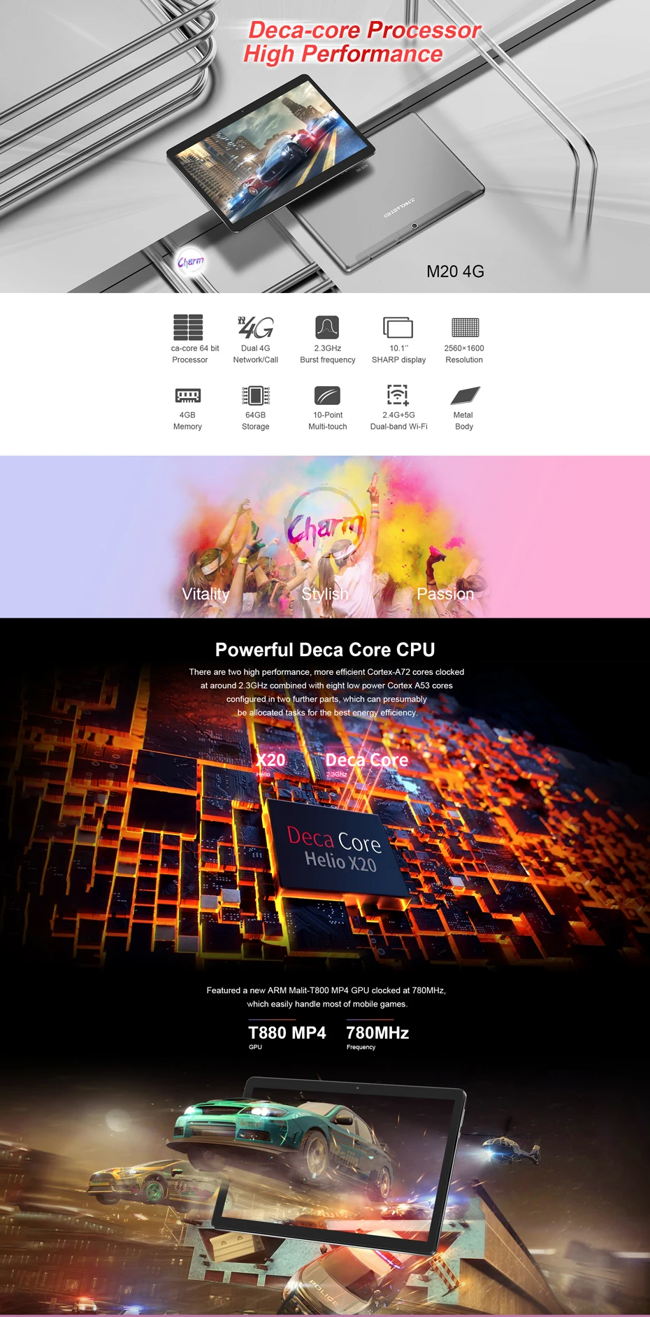 Teclast M20 4G планшетофон(плафон) MTK 6797 10-core, 4 Гб оперативной памяти, 64 Гб встроенной памяти, 10,1 дюймов 2560*1600 ips LTE 3g GSM двухдиапазонный WI-FI gps
