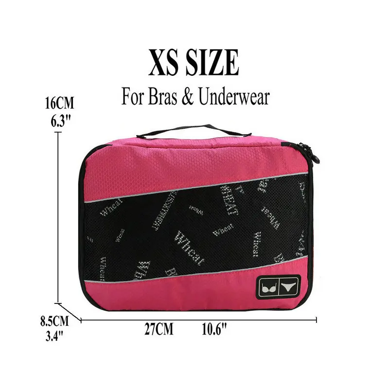 Rose XS Soperwillton упаковочные кубики, нейлоновая дорожная сумка-Органайзер, Воздухопроницаемая сетчатая дорожная сумка для мужчин и женщин, органайзер для путешествий - Цвет: Rose XS
