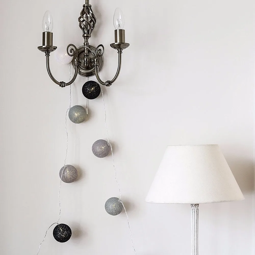 Гирлянда 20 шт. гирлянда 6 см хлопок шар батарея домашний декор свадебное