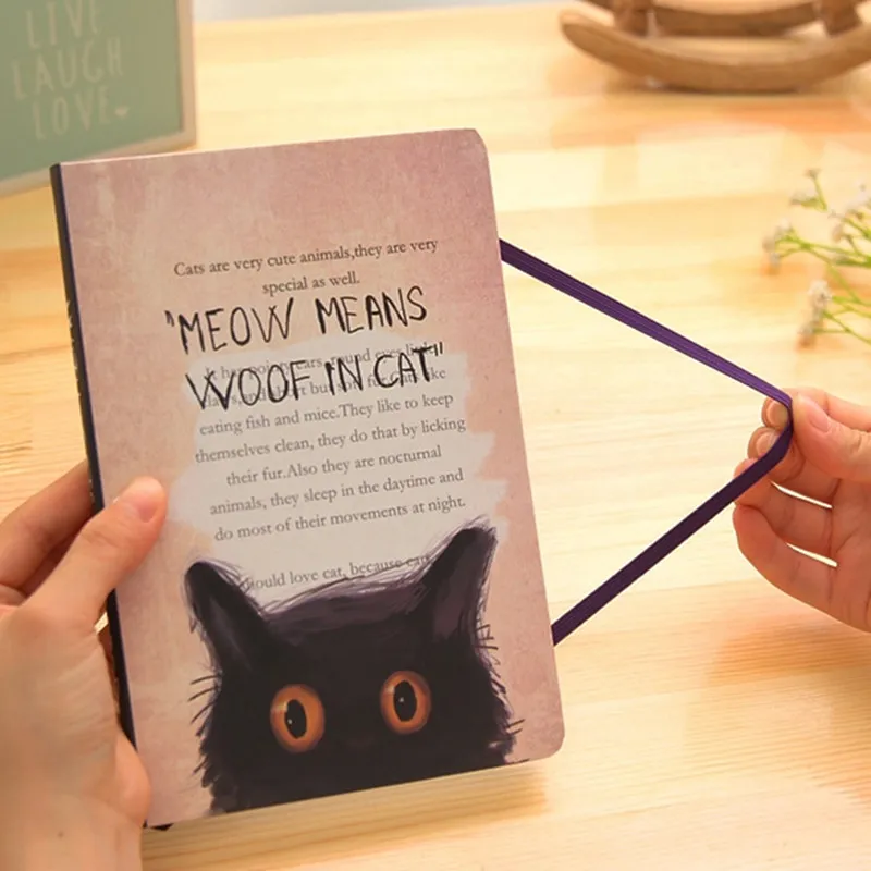 2019 Творческий Кот из мультфильма Журнал Дневник линии страниц блокнот Печатный