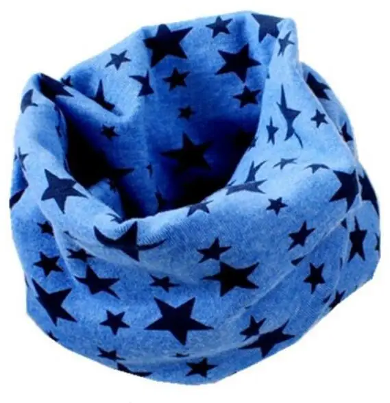 blue star LIHFSI/ Модный осенне-зимний шарф для девочек, детские нагрудники-шарфы для девочек, шарфы для мальчиков с круглым вырезом, Детские воротники - Цвет: blue star