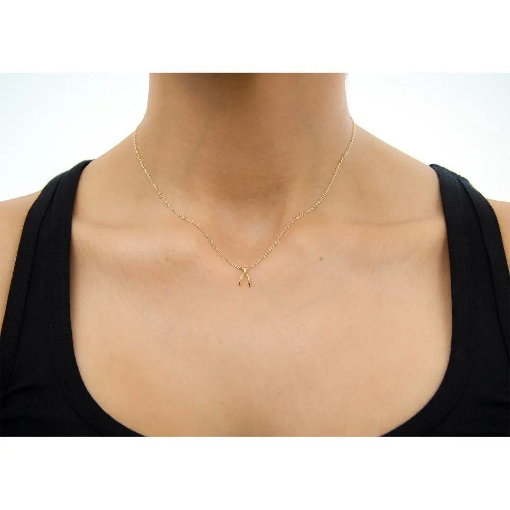 Ожерелье Wishbone с подвеской желание ожерелье цепочка до ключиц эффектное женское