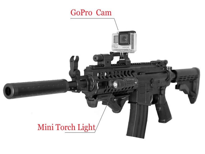 Fantaseal Пикатинни пистолет рейка страйкбол пистолет Monut Адаптер для GoPro 8 7 6 5 SJCAM Xiaomi Yi sony Экшн камера пистолет адаптер