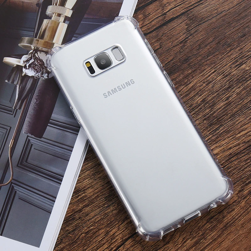 Противоударный чехол для Samsung S10 Plus S10e прозрачный Galaxy S8 S9 Note 9 8 мобильный телефон |