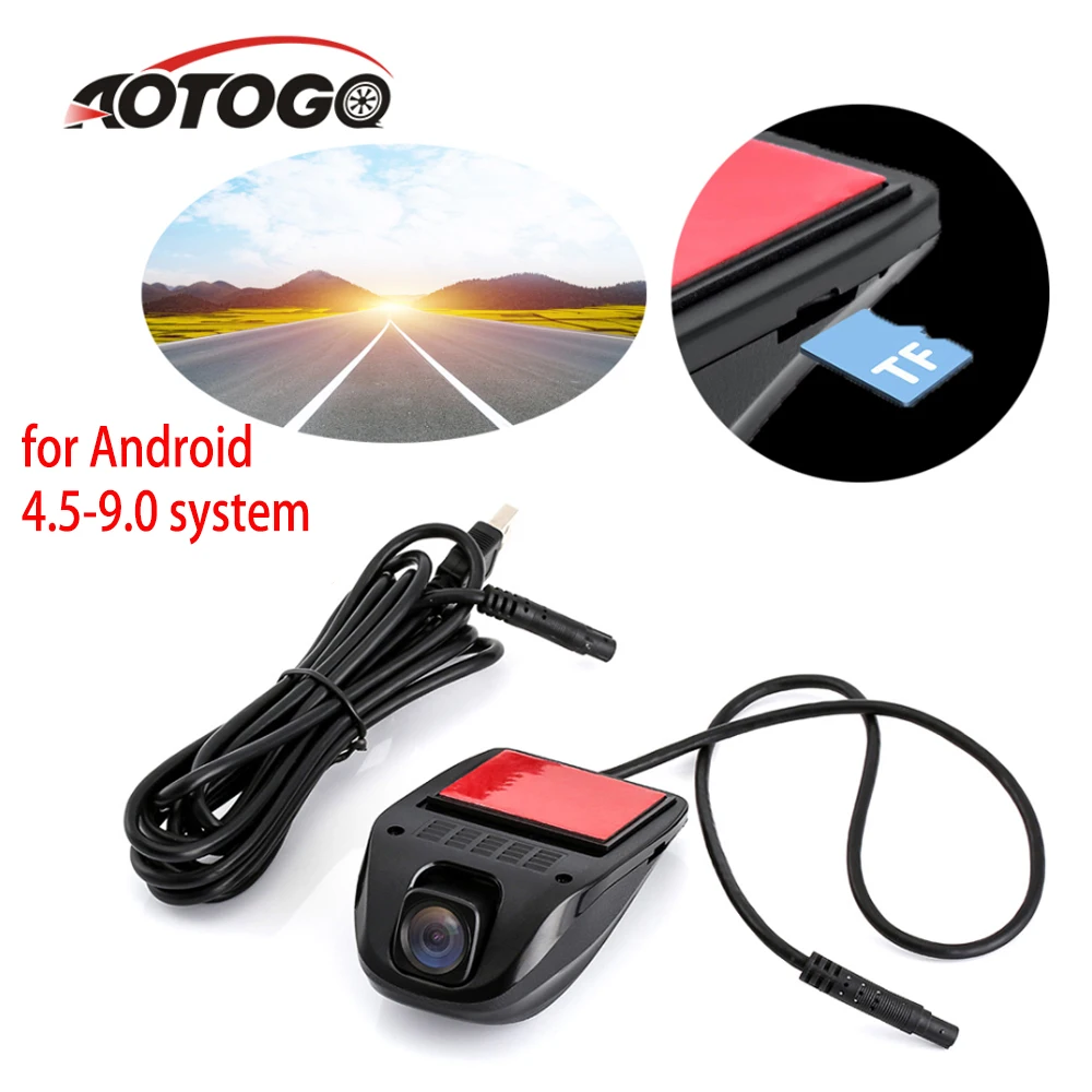 Car DVR Dash Cam USB DVR Camera Mini Portable Car DVR HD Night Vision Dash Cam Registrator Recorder Android 9 below system