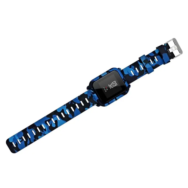 Регулируемый мягкий силиконовый ремешок для часов цветной окрашенный на