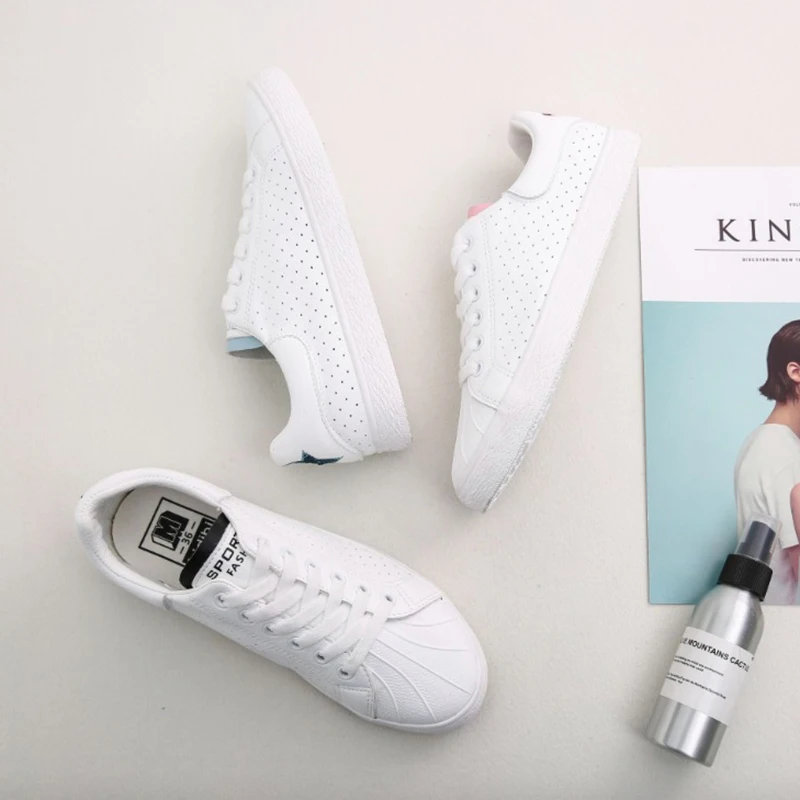 Женская Повседневная обувь коллекция 2018 года сезон весна-лето кожаная женская на