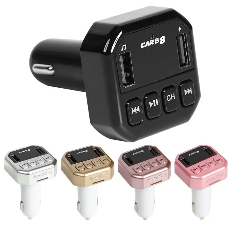 B8 Handsfree Car Kit Bluetooth FM передатчик стерео MP3 плеер Музыкальный адаптер 3.1A USB зарядное