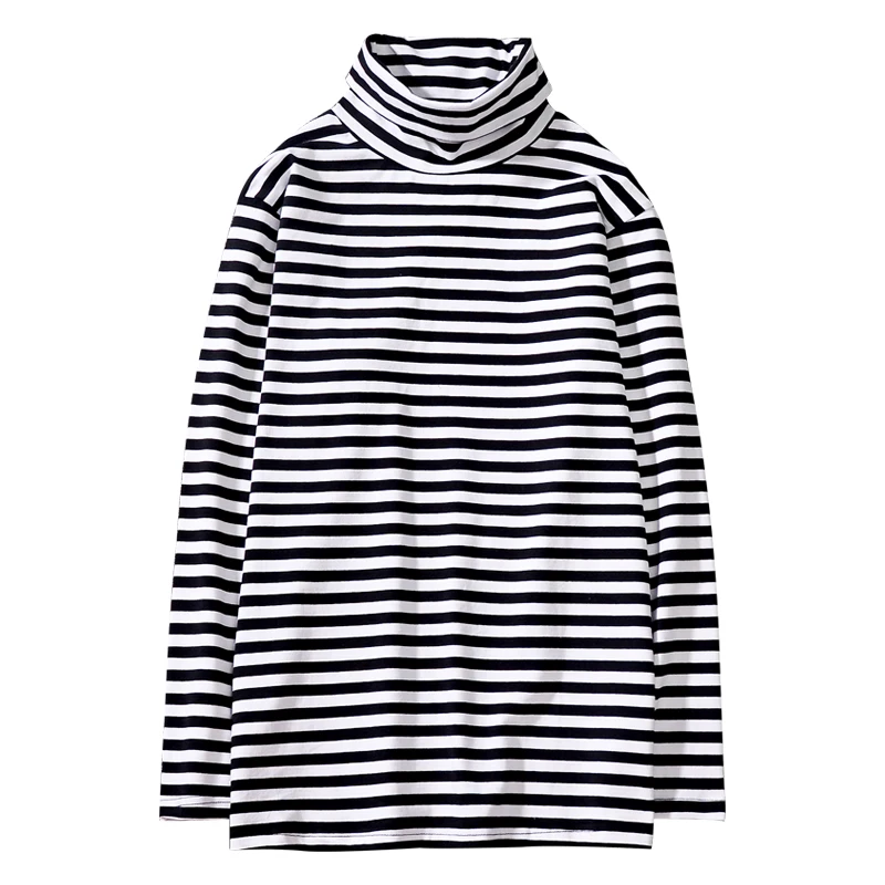 Корейский Ulzzang Харадзюку GD черно-белая полосатая футболка для мужчин и женщин