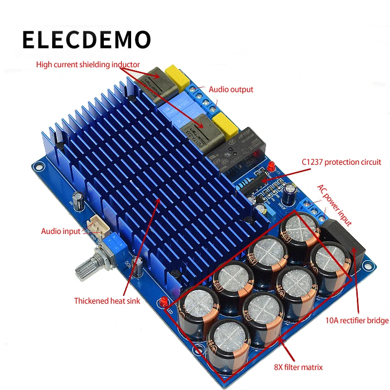TDA8954TH двухканальный высокой мощности 2x210 Вт TDA8954 стерео цифровой аудио усилитель