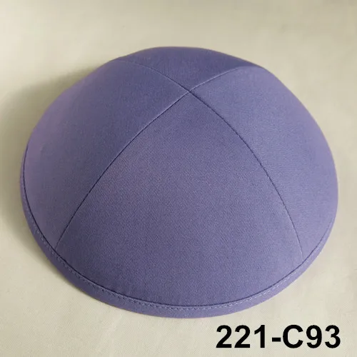 221 C93 Хлопковая саржа kippah, 19 см kipa, Kippot, Еврейская шляпа, Skullies& Beanies, Yarmullka, кепка с черепом - Цвет: 221 C93