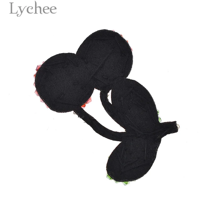 Lychee 5pcs Beaded Crystal Cherry Appliques Colorful Rhinestone Patches Handmade DIY Sewing Supplies Accessories | Дом и сад