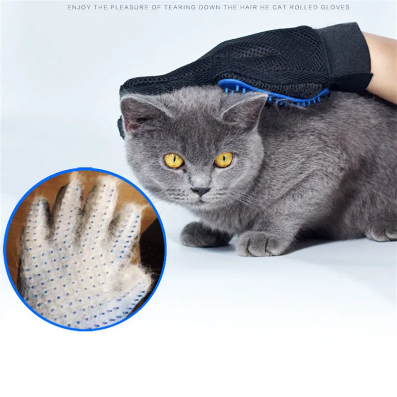 Щетка для удаления волос домашних животных гребень перчатка собак кошек пальцев