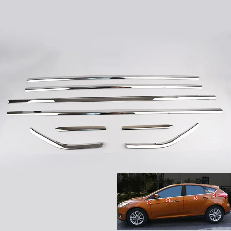 Подходит для Ford Focus Mk3 Sedan 2012- хромированная нижняя накладка на подоконник