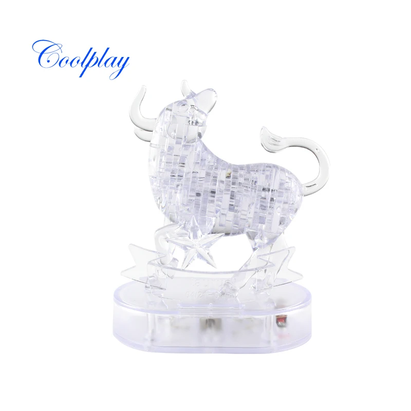 Coolplay DIY 3D Таурус головоломка в сборке Телец мигает хрустальные созвездия Ранние