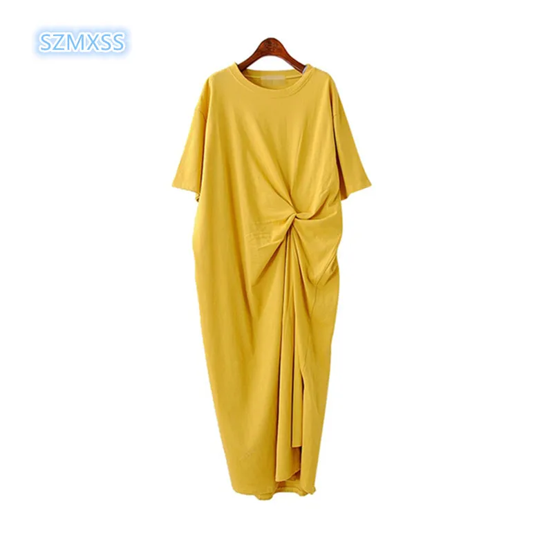 Женское платье винтажное женское из хлопка с коротким рукавом летнее свободного