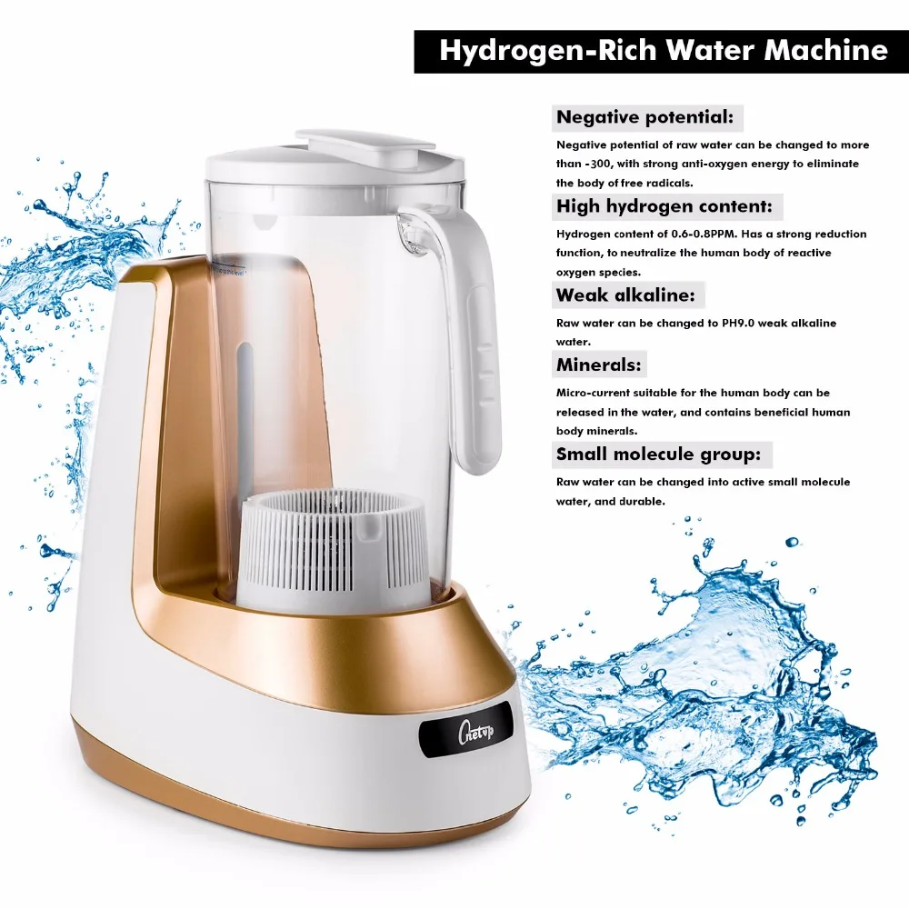 

High Quality Hydrogen Water Generator Hydrogen Water Maker Alkaline Water Ionizer Kettle 2000ml HEALTH CARE PRODUCT 100-240V