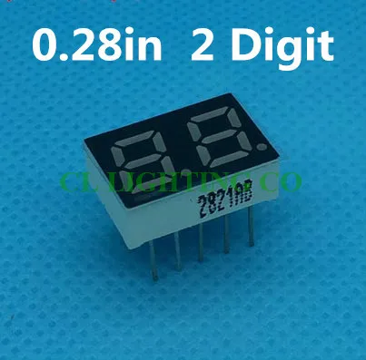 Зеленая 7-сегментная общая анодная 2-битная цифровая трубка 0 28 дюйма.