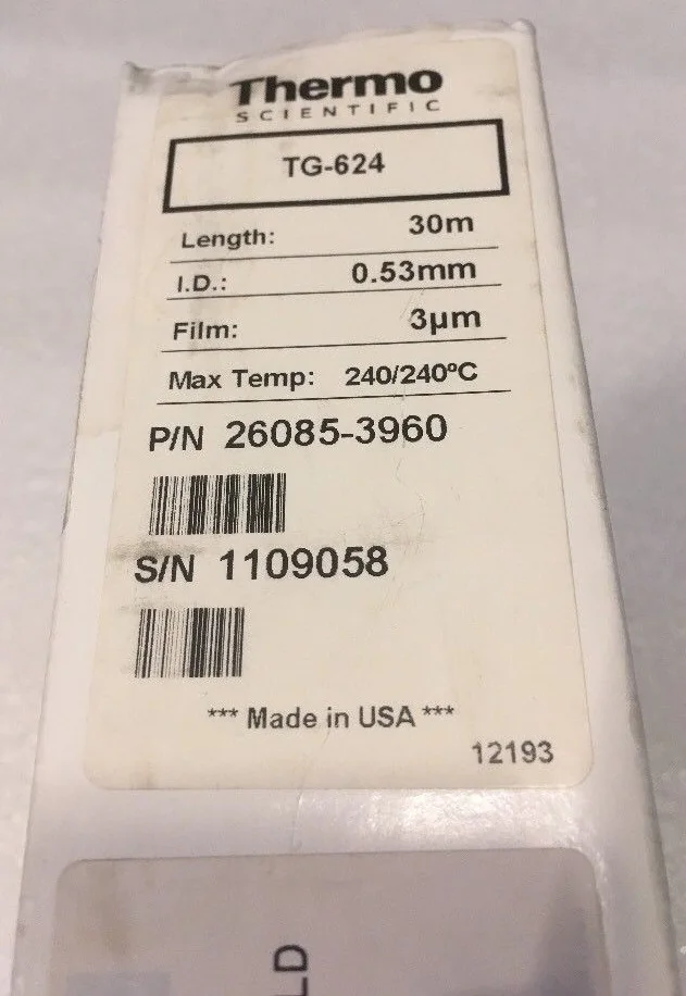 Для Thermo Fisher TG-624 GC Column 26085-3960 30x0 53x3 0 DB-624 125-1334 | Компьютеры и офис