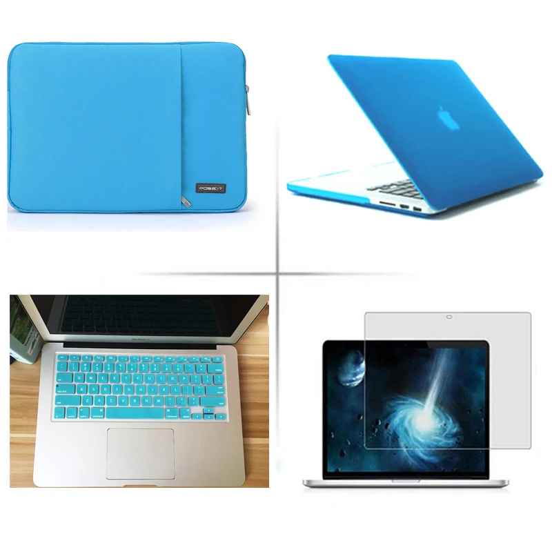 Матовый Жесткий чехол 4 в 1 + для ноутбука клавиатуры ЖК дисплей нового Apple Macbook Pro 15