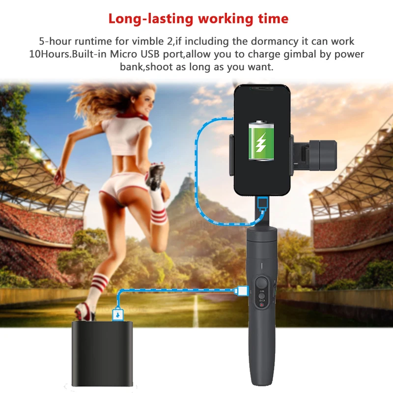 FeiyuTech Vimble 2 3-Axis ручной шарнирный стабилизатор для камеры iPhone gopro смартфона с