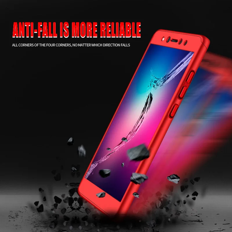 KINBOM 360 Case For Xiaomi Redmi K20 Note 7 5 6 Pro Soft film Hard Cover for 6A 4X Plus Full protection |