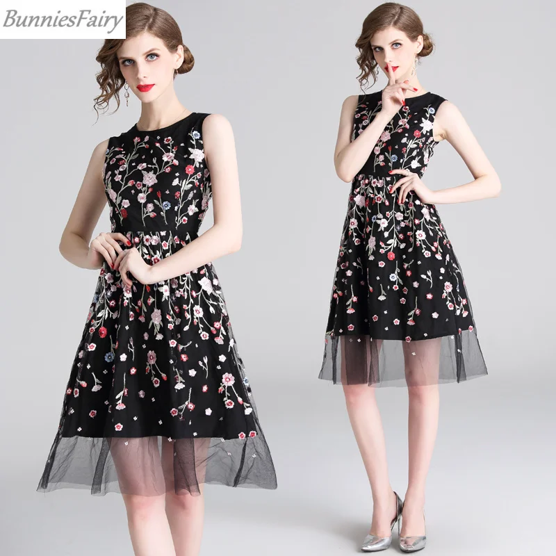 BunniesFairy 2019 лето женские богемные Бохо Ретро цветок с цветочной вышивкой пэчворк А