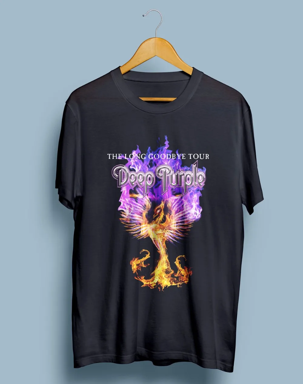 Модные летние paried футболки Короткие Печать Новый Deep Purple длинные Прощай Tour 2017 S-XXXL