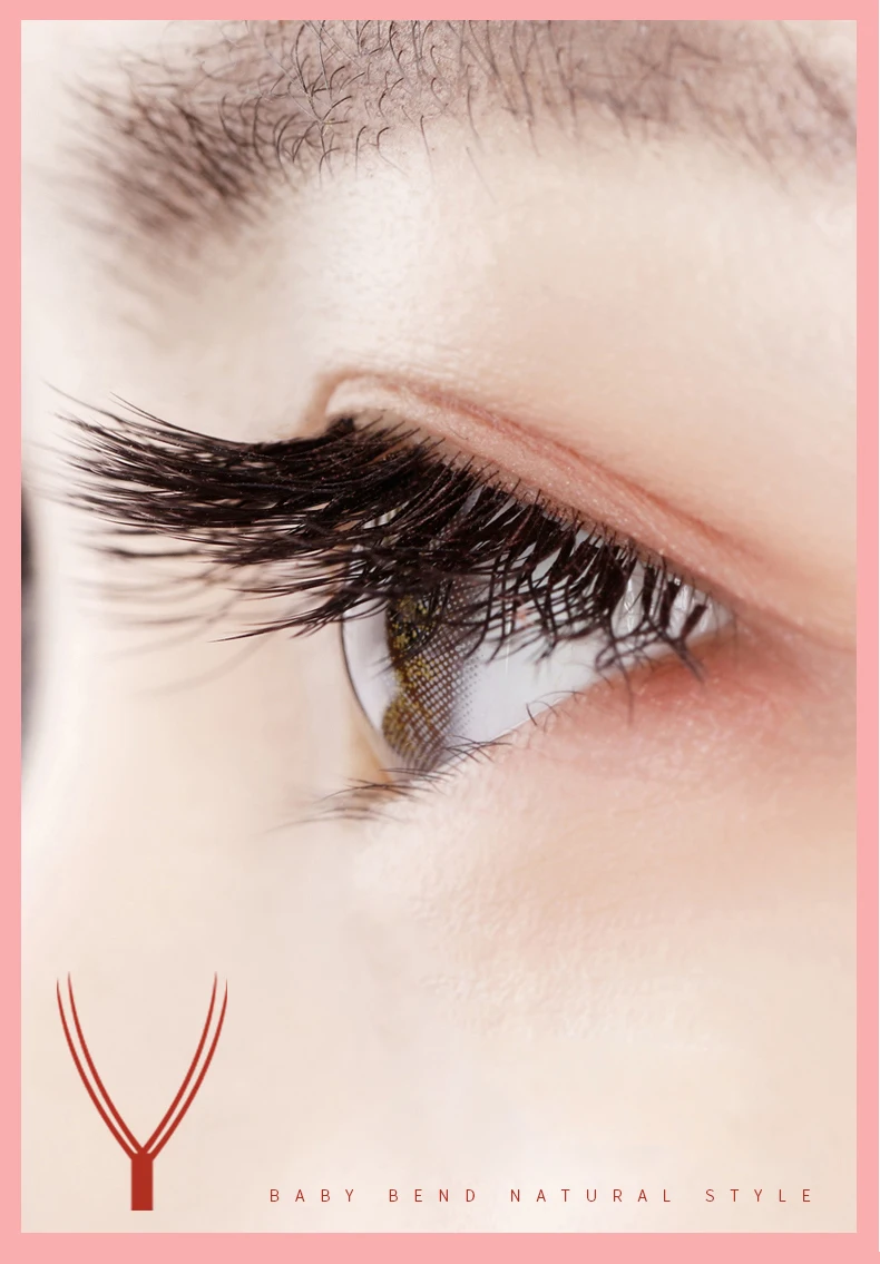 baby curl y-shaped eyelashes extention love mesh woven dense eyelashes super soft mink cilia 3D volume looking eye lash
