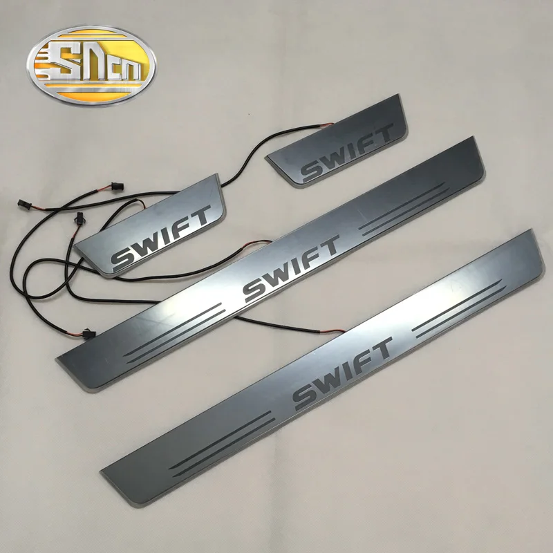 SNCN Автомобильный светодиодный дверной порог для Suzuki Swift 2015 2016 2017 2018 ультра-тонкий