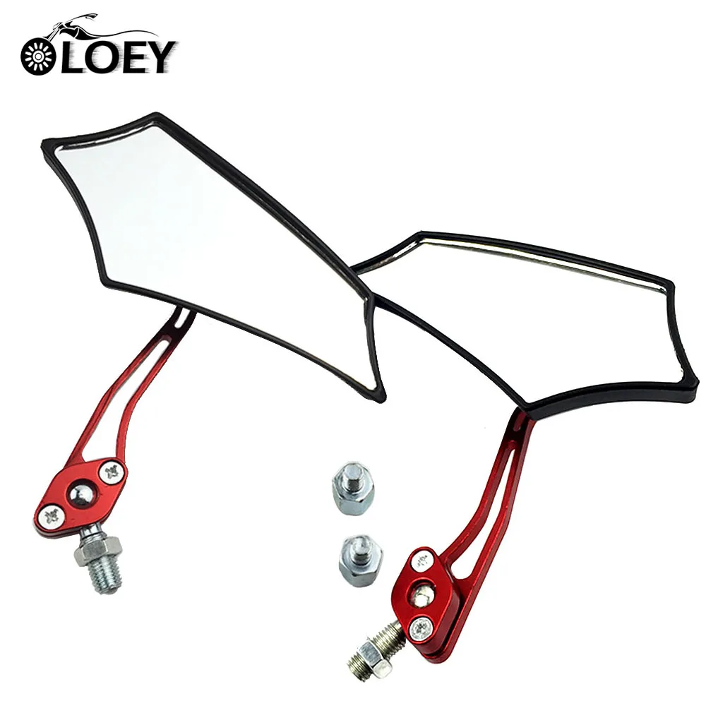10mm 8mm Motorcycle Scooter Rearview Mirror Moto Motorbike Side mirrors For HONDA YAMAHA SUZUKI ATV Accessories | Автомобили и