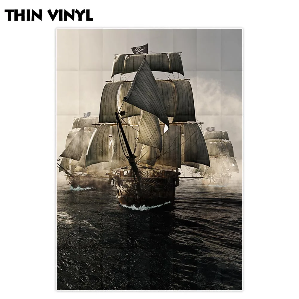 Allenjoy фоны для фотостудии ретро дерево пиратский корабль флот туман море старт